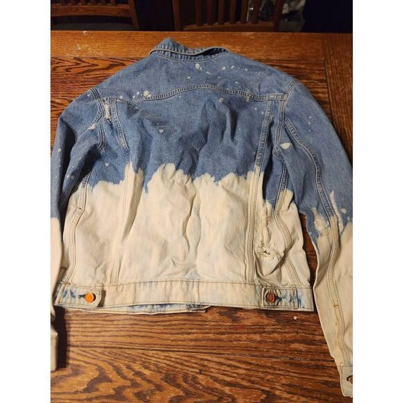 La Distresse bleached ombre distressed jacket sz Small - Picture 5 of 6